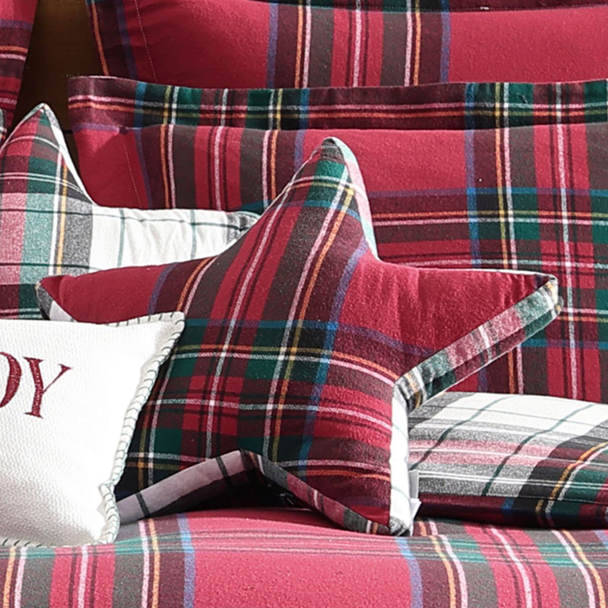 Spencer Plaid Star Pillow