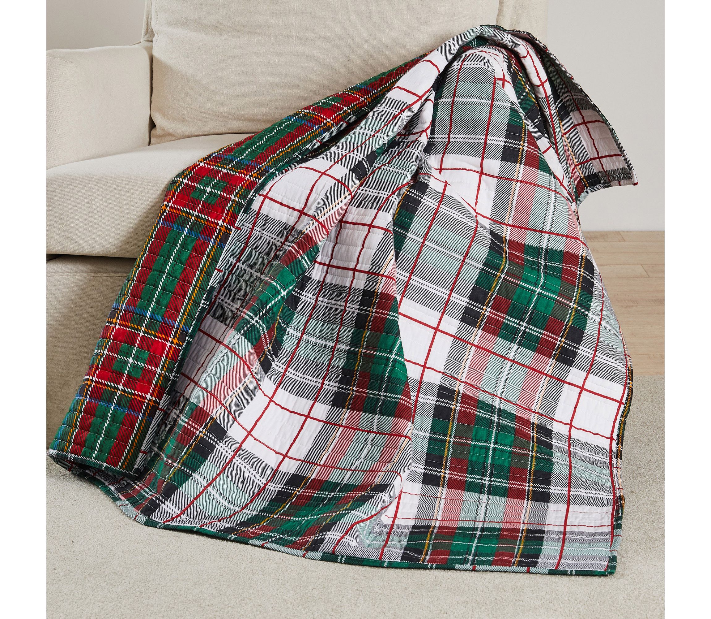 Spencer Plaid Quilted Throw
