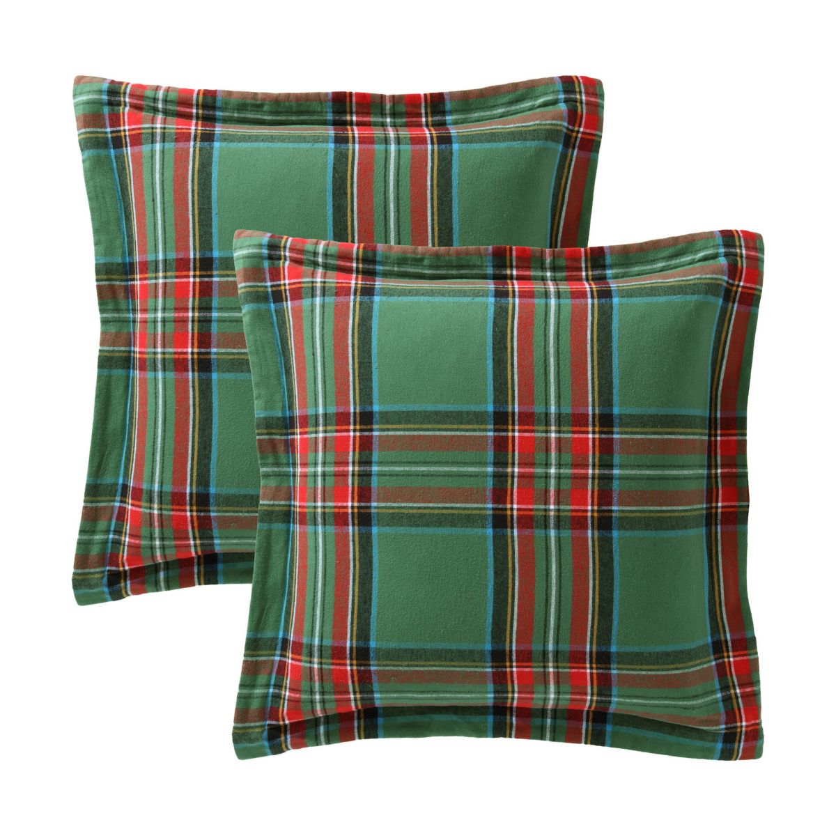 Spencer Plaid Green Euro Sham Set of 2