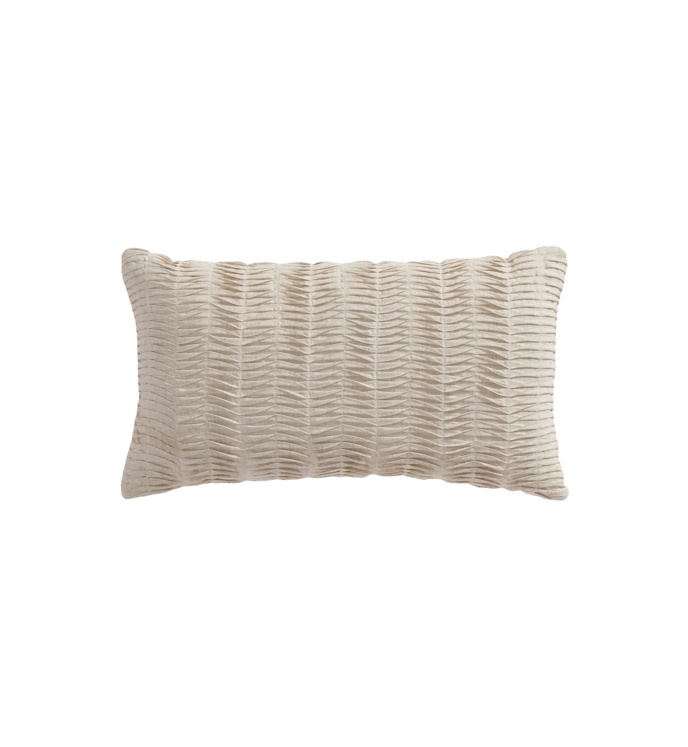 Spencer Plaid Pleated Pillow 12x22