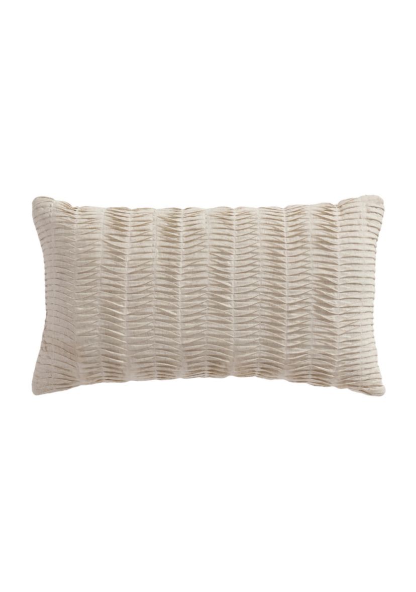 Spencer Plaid Pleated Pillow 12x22