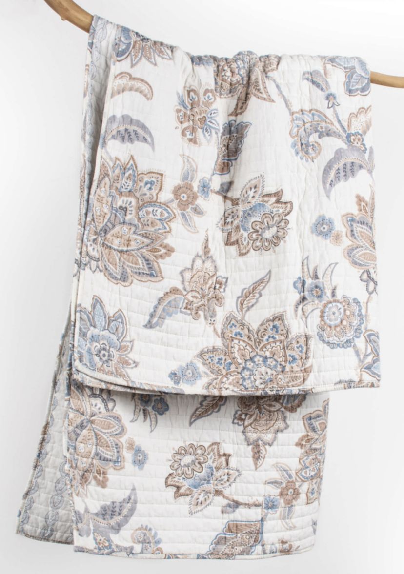 Selesta Blue Quilted Throw