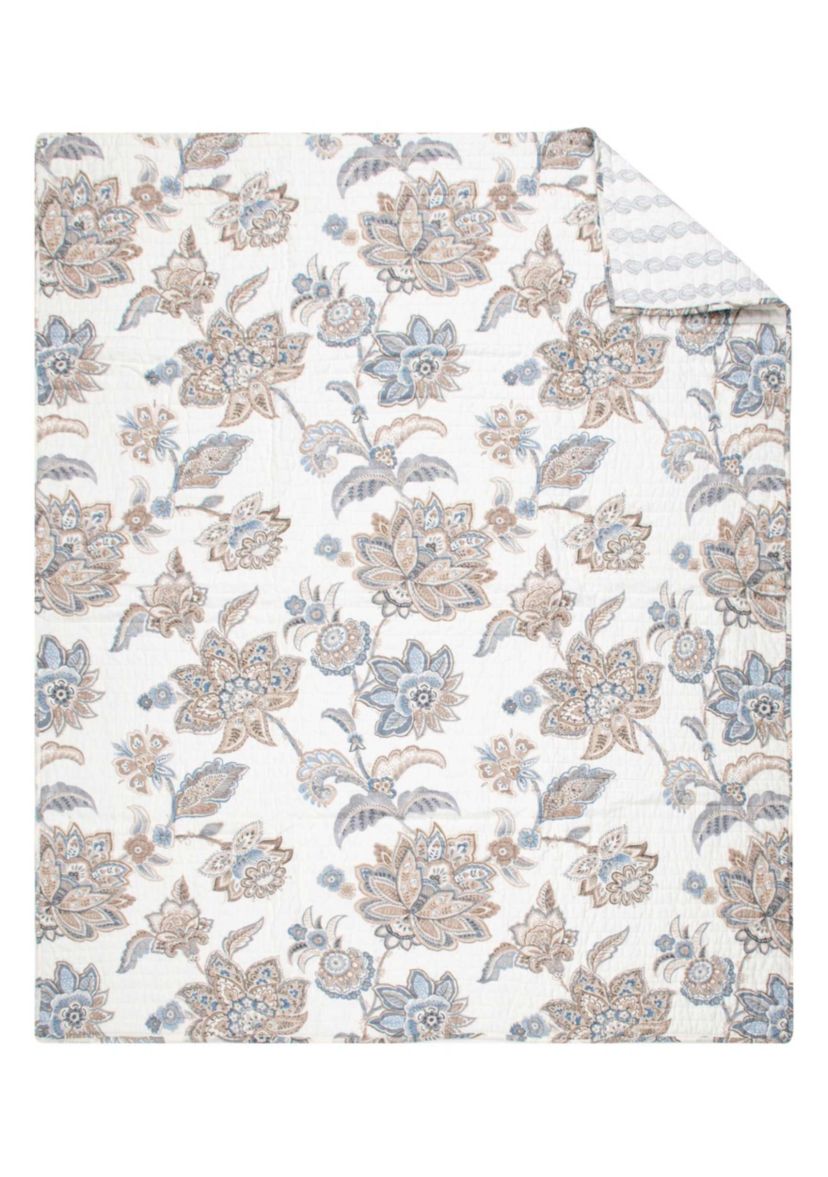 Selesta Blue Quilted Throw