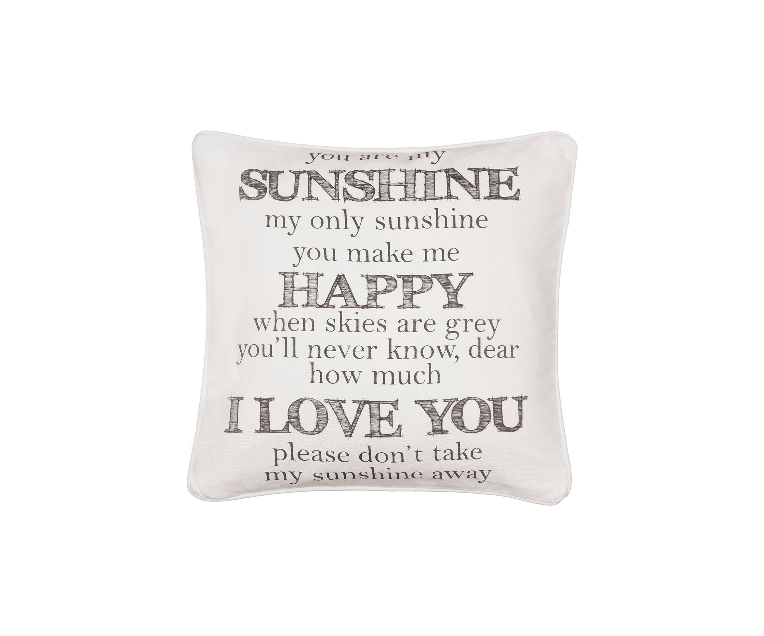 You are my Sunshine word pillow