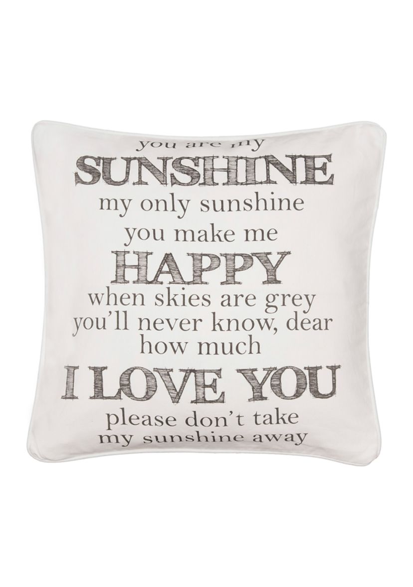 You are my Sunshine word pillow