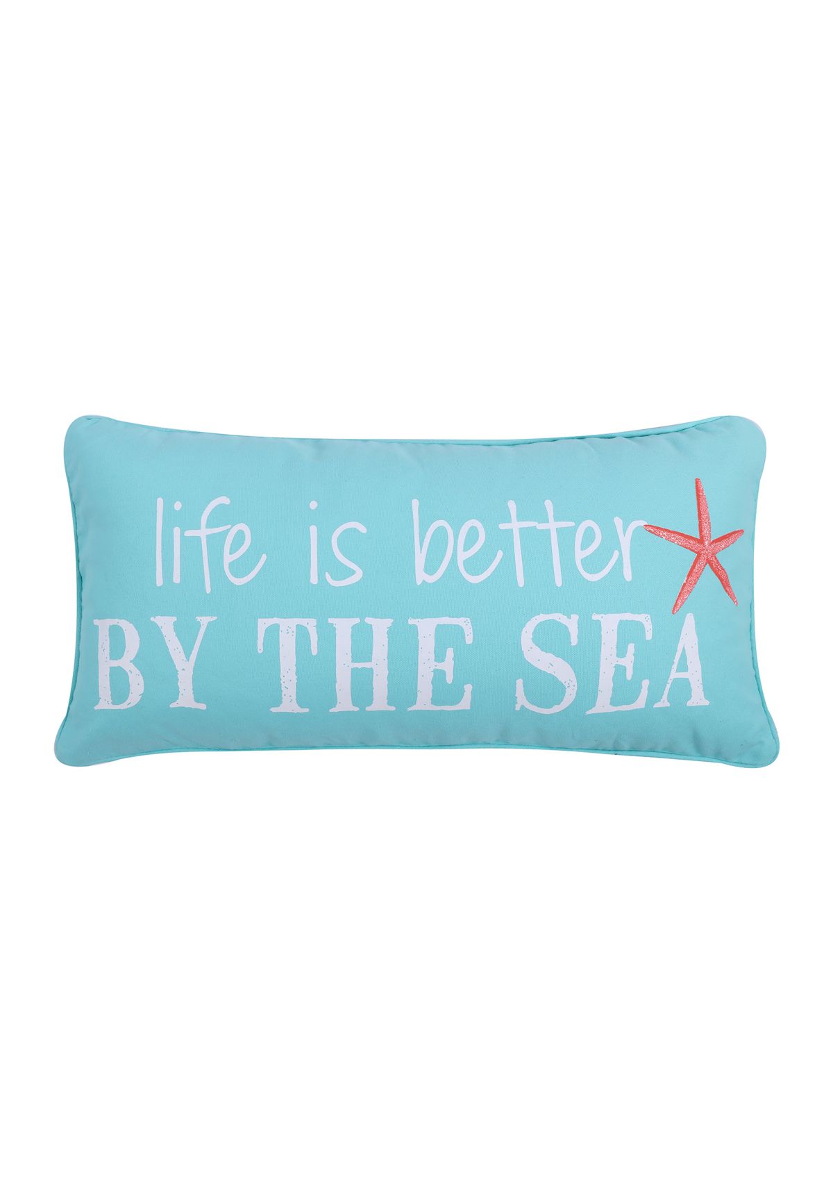  Teal Life is Better by the Sea Pillow