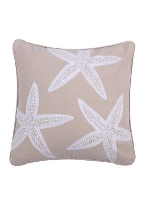 Appliquéd Starfish Pillow