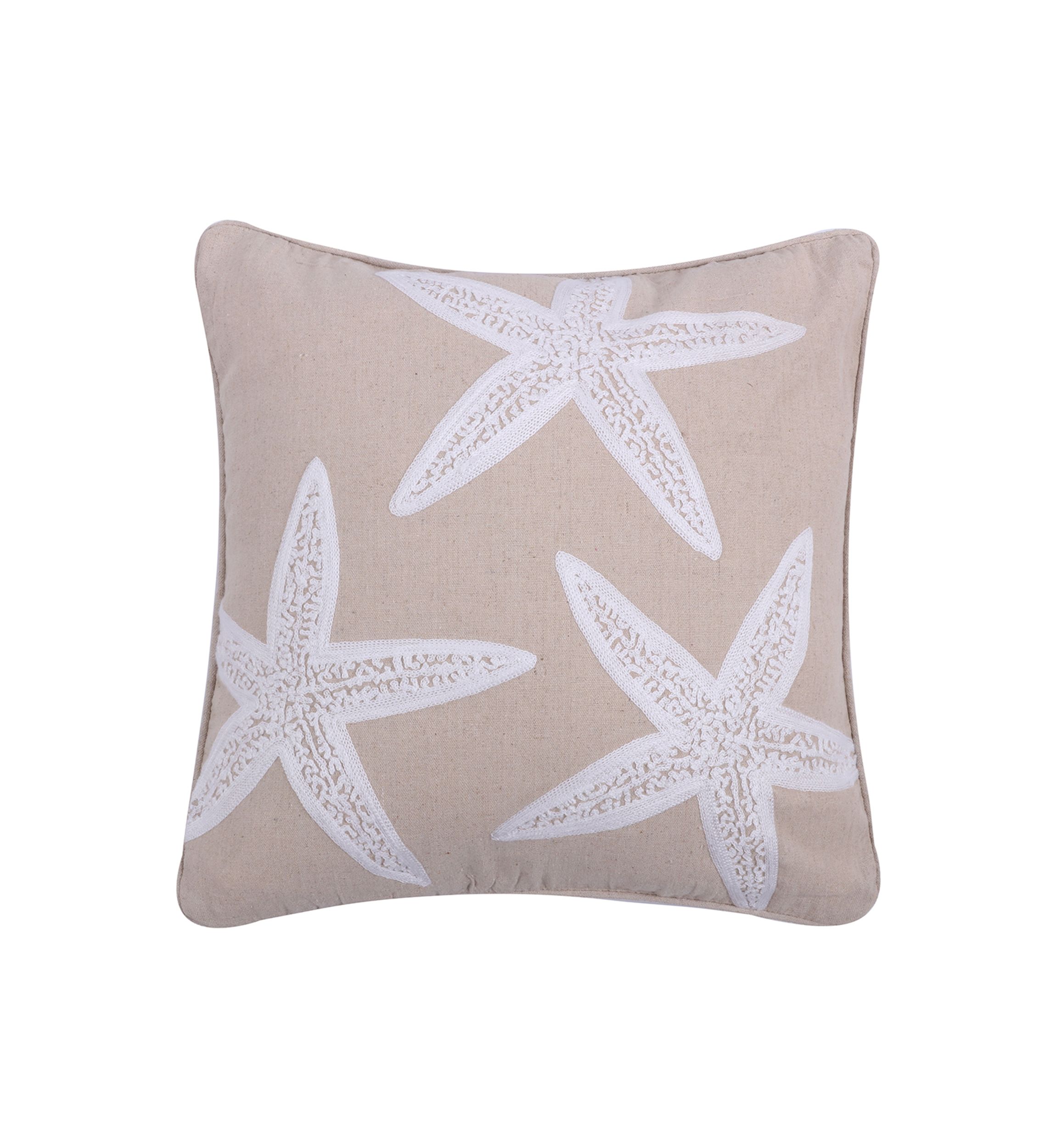 Appliquéd Starfish Pillow