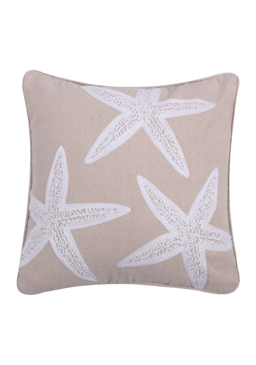 Appliquéd Starfish Pillow