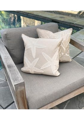 Appliquéd Starfish Pillow