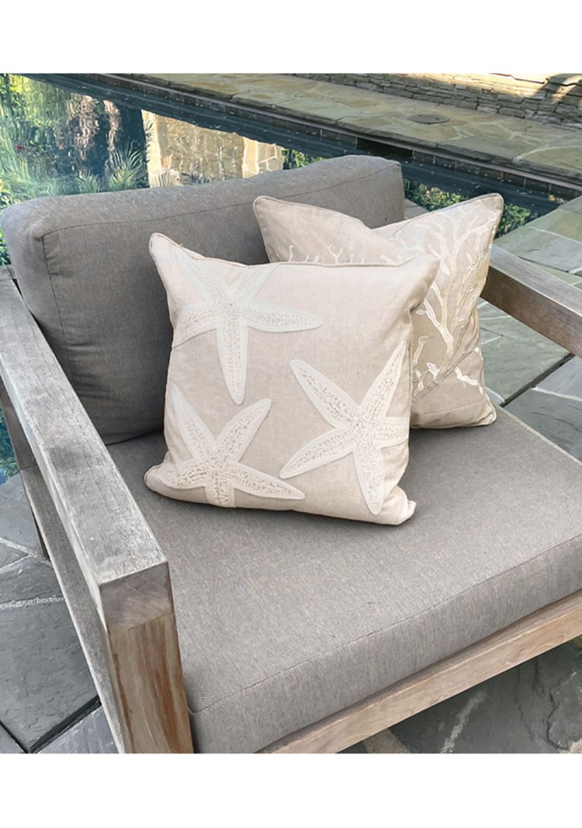 Appliquéd Starfish Pillow