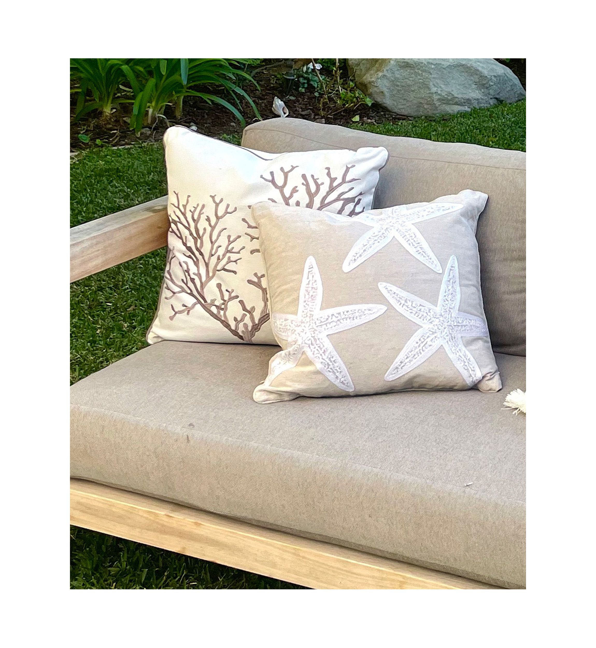 Appliquéd Starfish Pillow