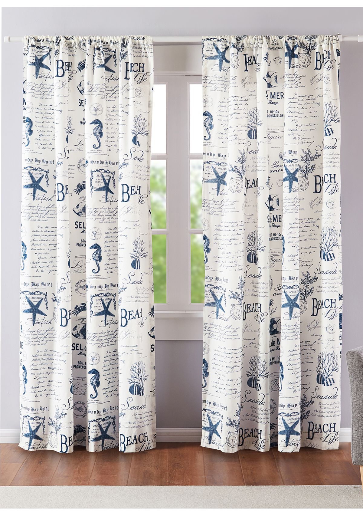 Beach Life Drape Panel - Set of 2
