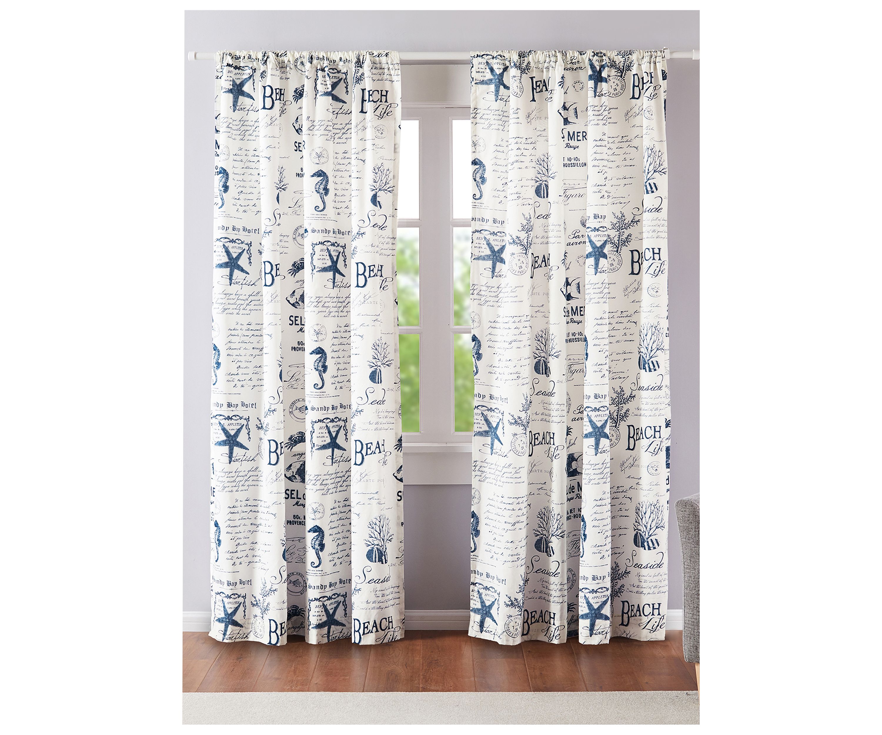 Beach Life Drape Panel - Set of 2