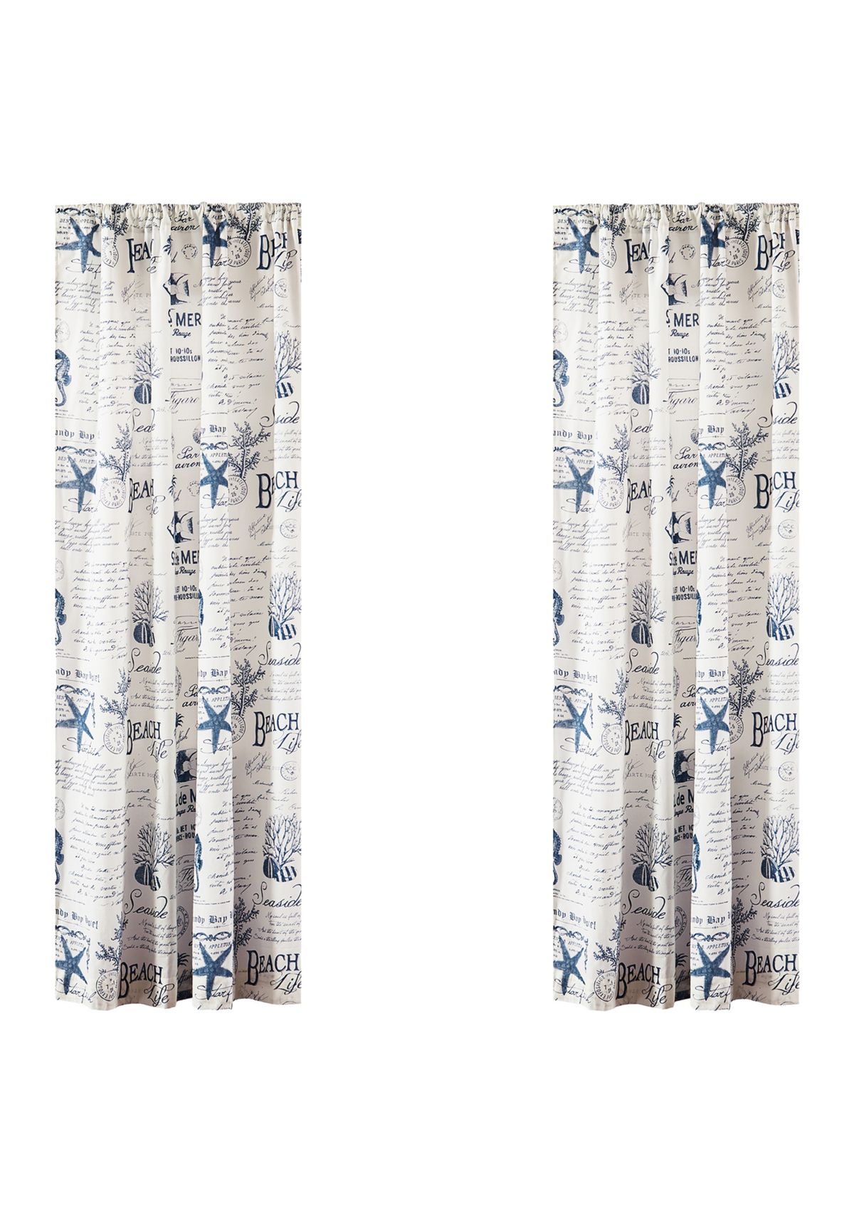 Beach Life Drape Panel - Set of 2