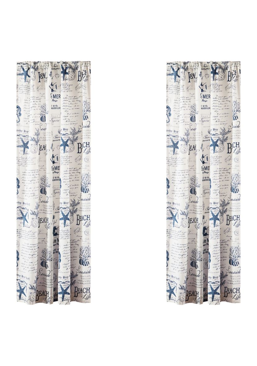 Beach Life Drape Panel - Set of 2