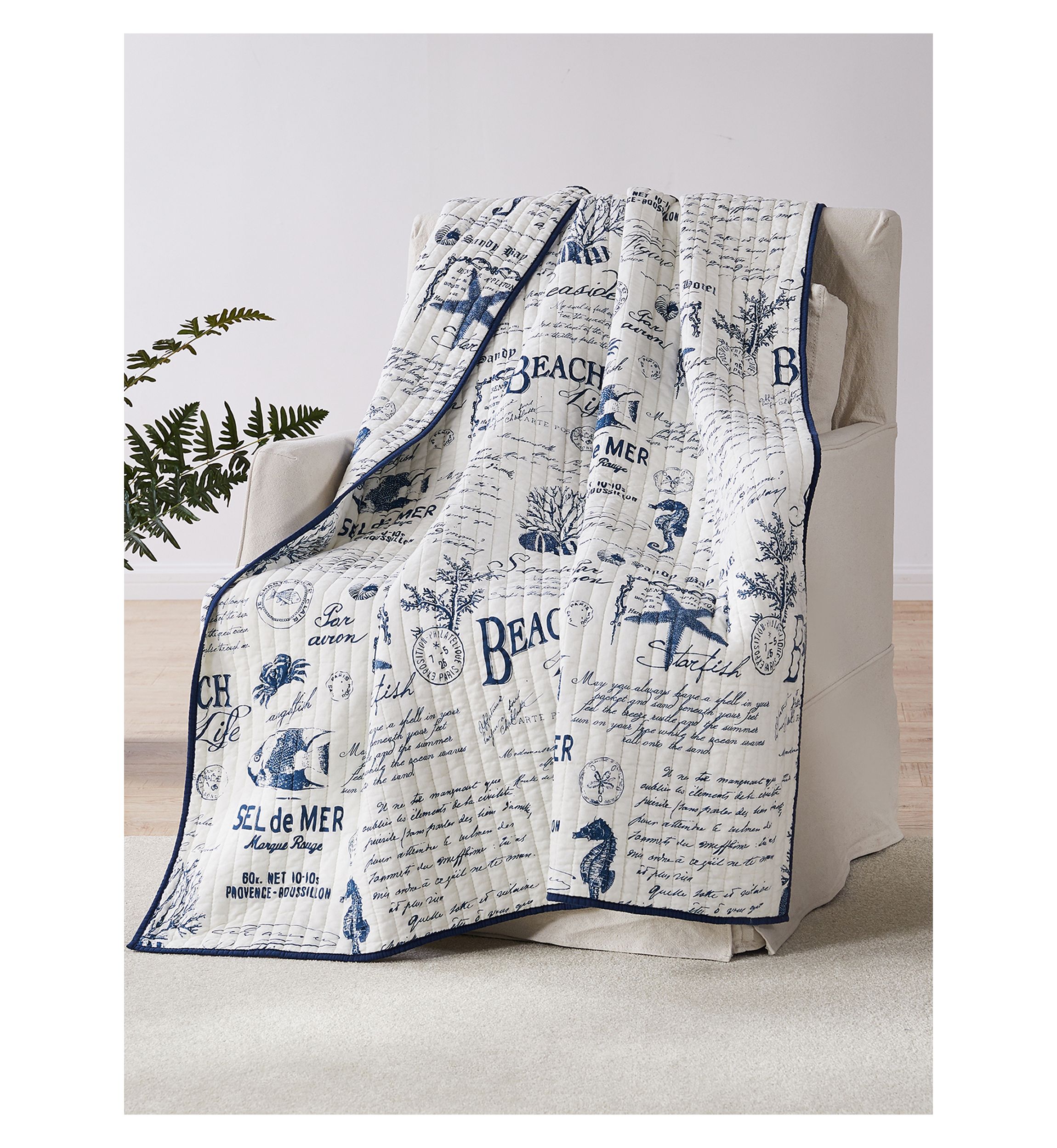  Beach Life Quilted Throw