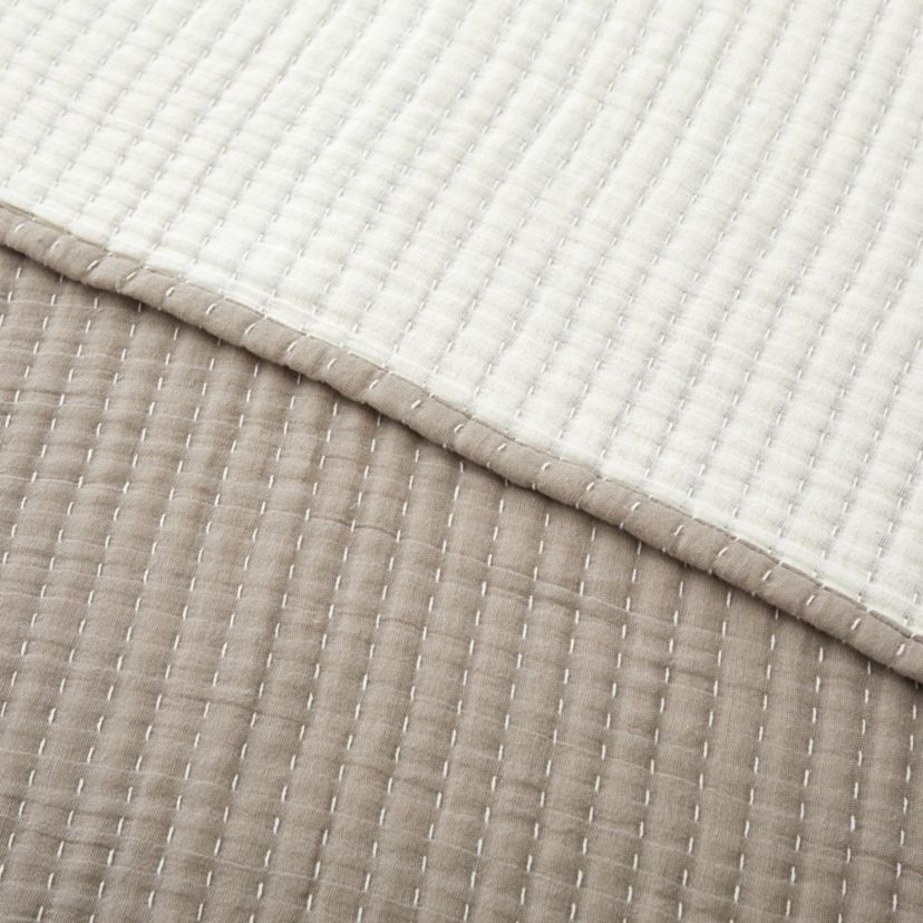 Caden Cotton Gauze Taupe Throw