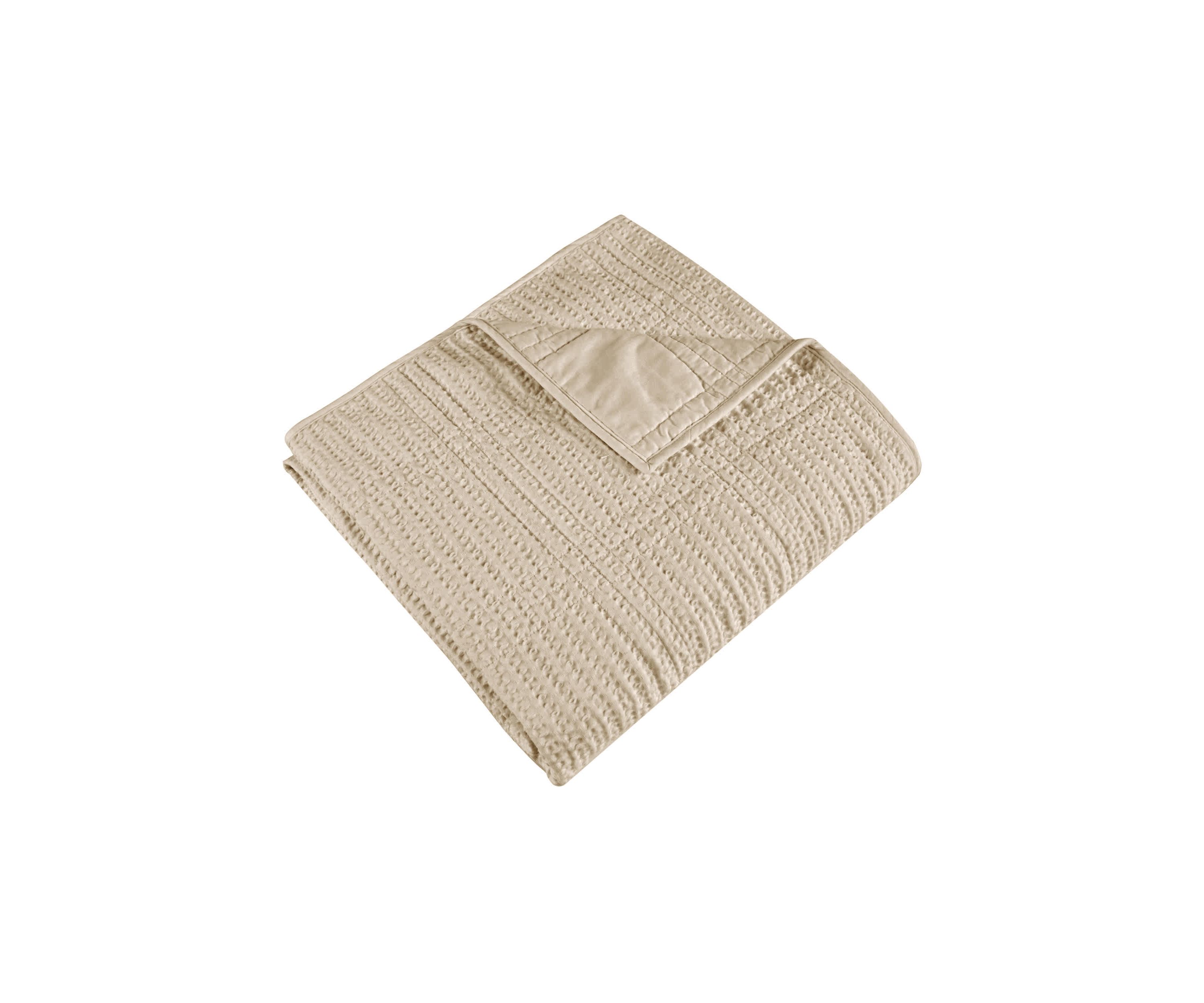 Cloud Waffle Quilted Throw Blanket