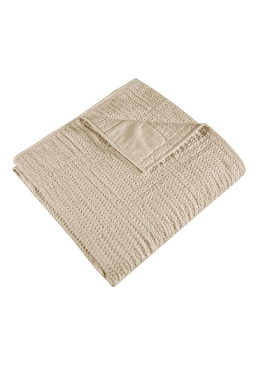Cloud Waffle Quilted Throw Blanket