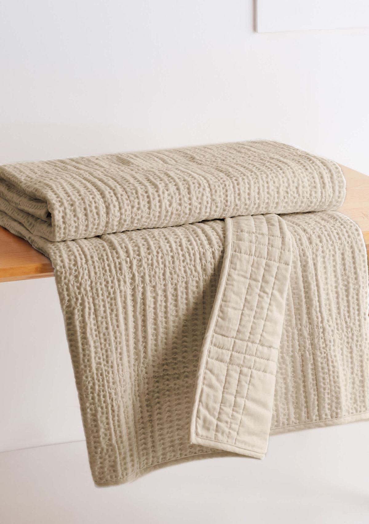 Cloud Waffle Quilted Throw Blanket