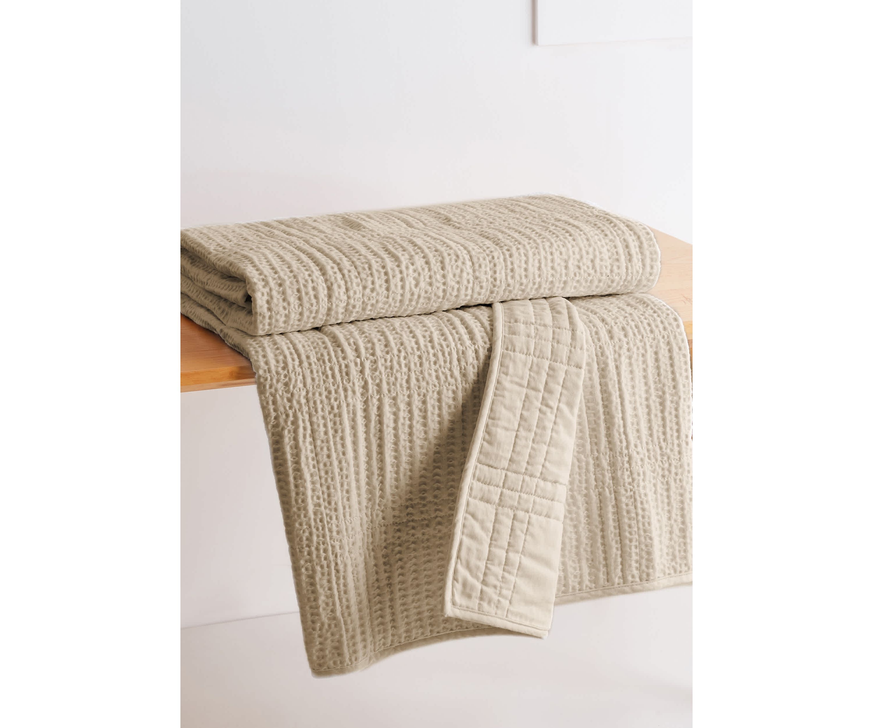 Cloud Waffle Quilted Throw Blanket