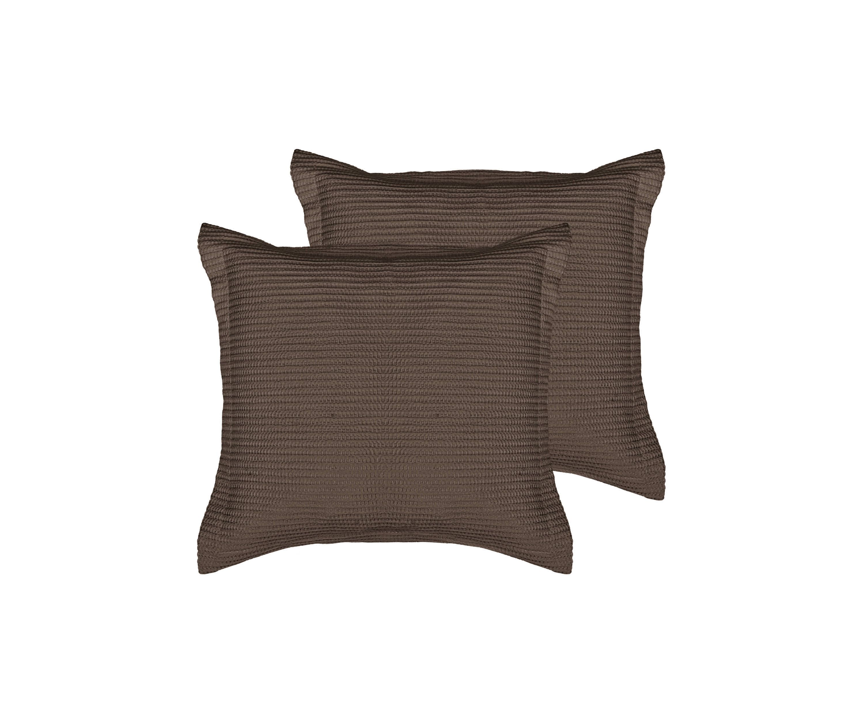 Cloud Waffle Cocoa  Euro Sham set of 2