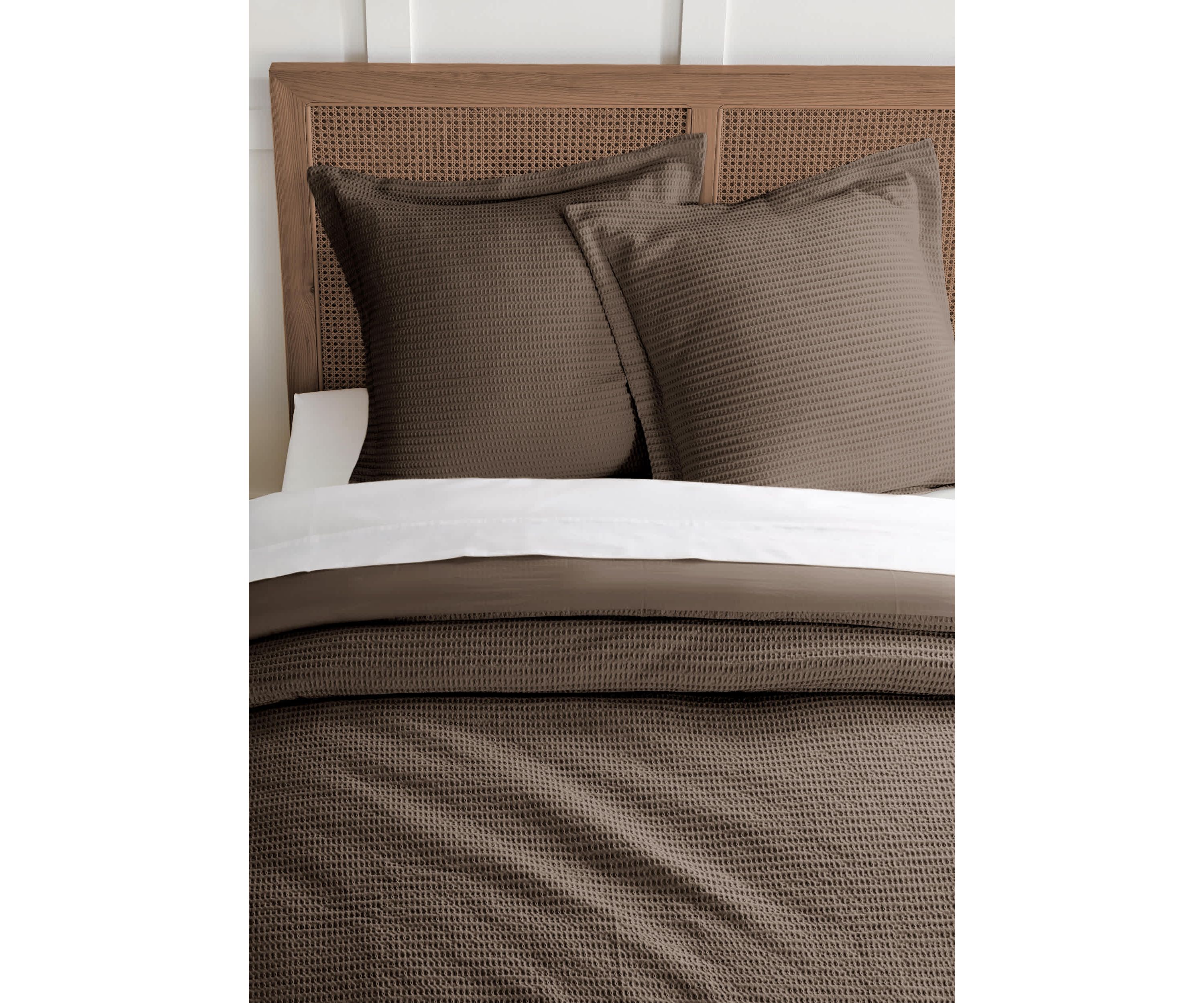 Cloud Waffle Cocoa  Euro Sham set of 2