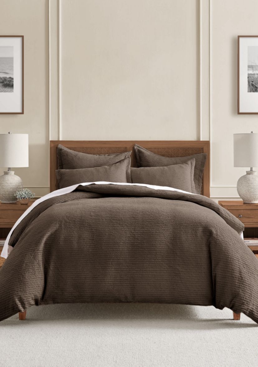 Cloud Waffle Cocoa  Euro Sham set of 2