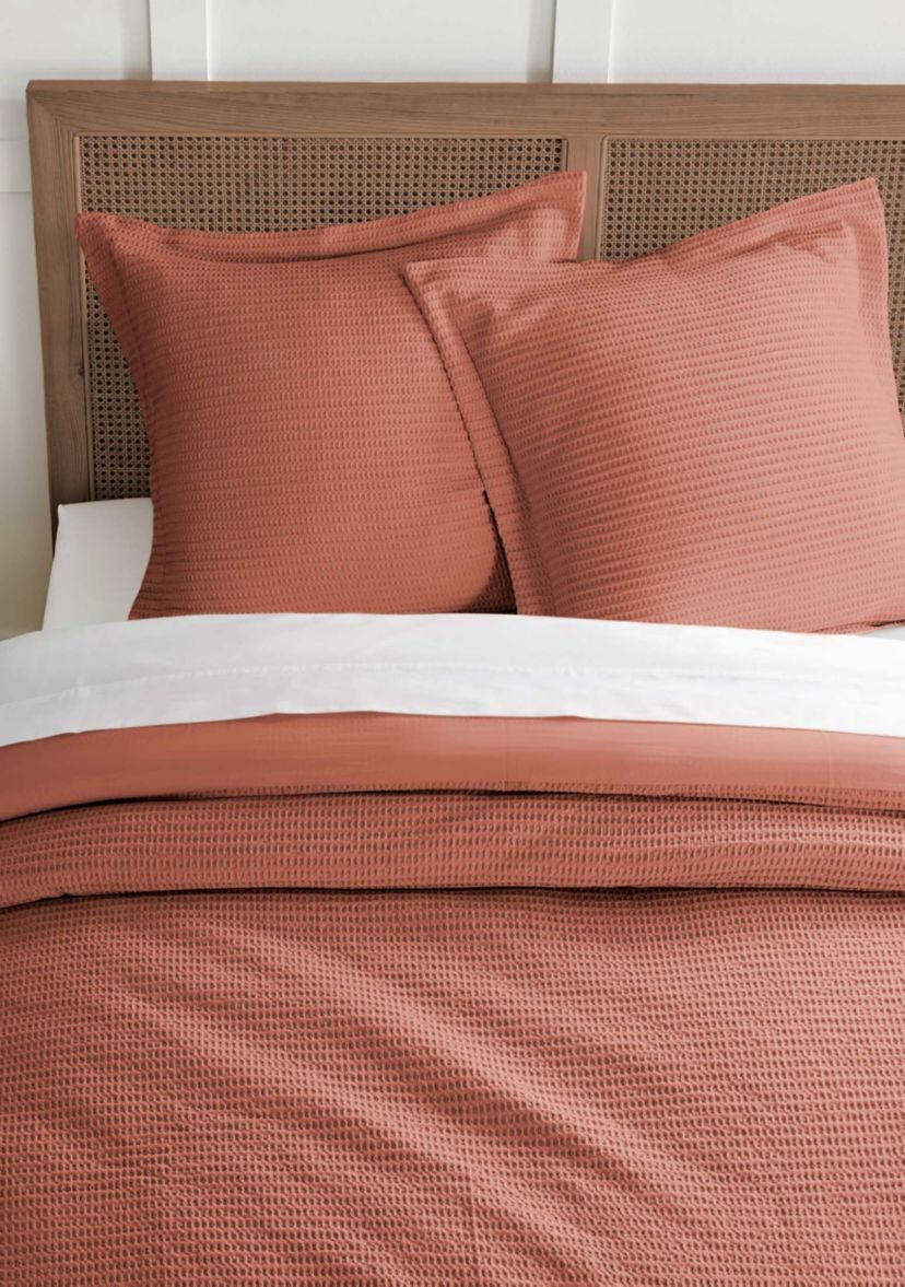 Cloud Waffle Adobe  Euro Sham set of 2