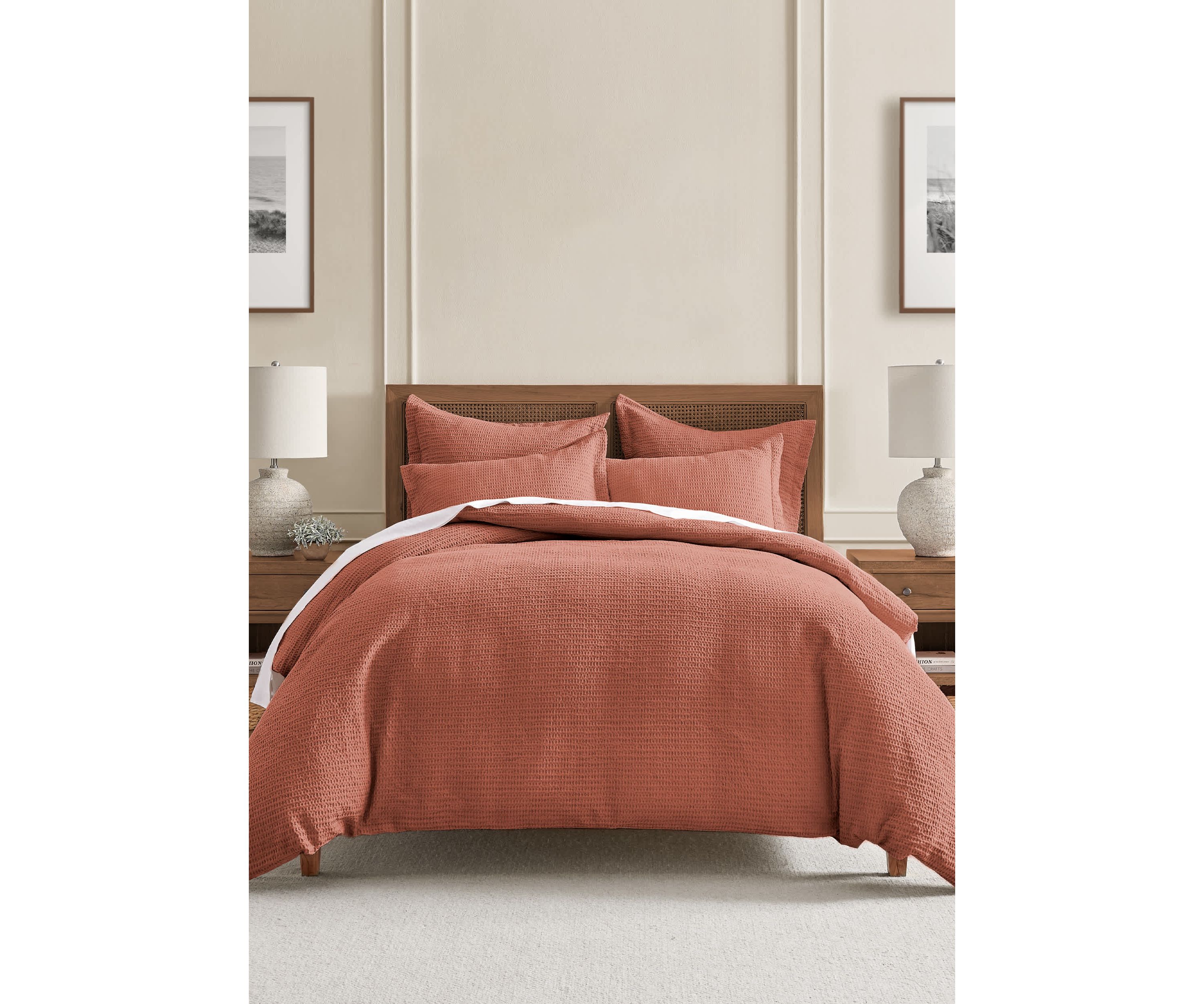 Cloud Waffle Adobe  Euro Sham set of 2