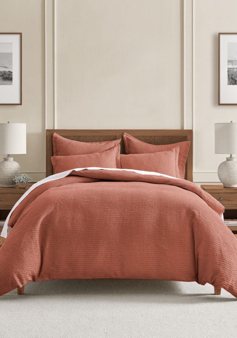 Cloud Waffle Adobe  Euro Sham set of 2