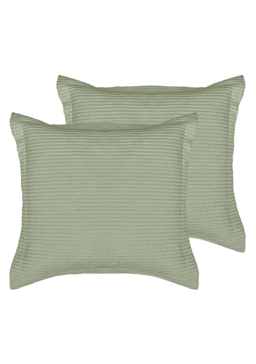 Cloud Waffle Desert Sage  Euro Sham set of 2