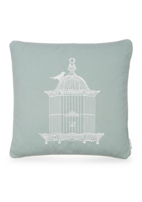 Octavio Teal Birdcage Pillow 