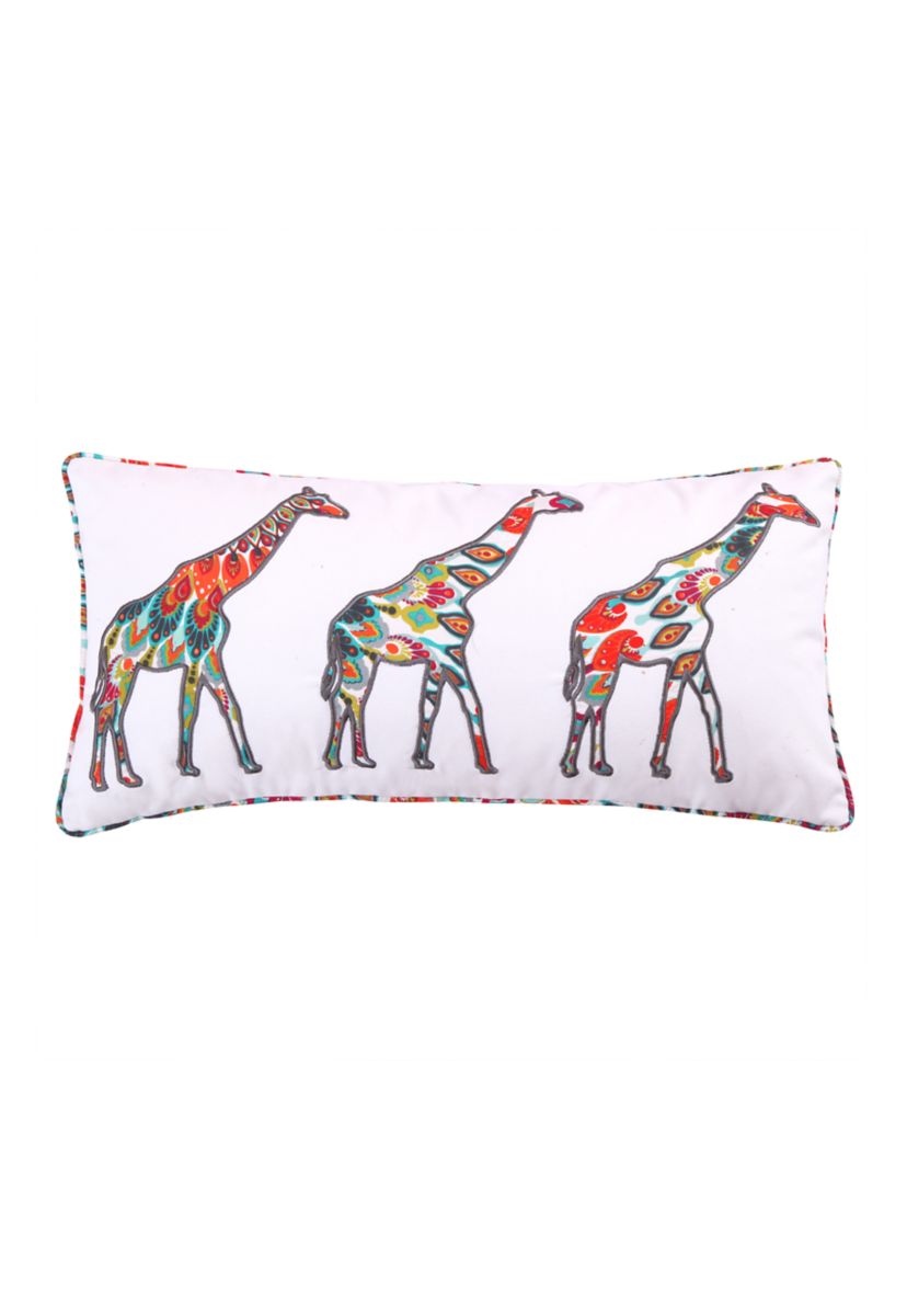 Mirage Appliquéd Giraffes Pillow