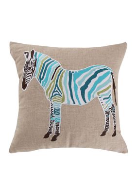 zebra plush pillow