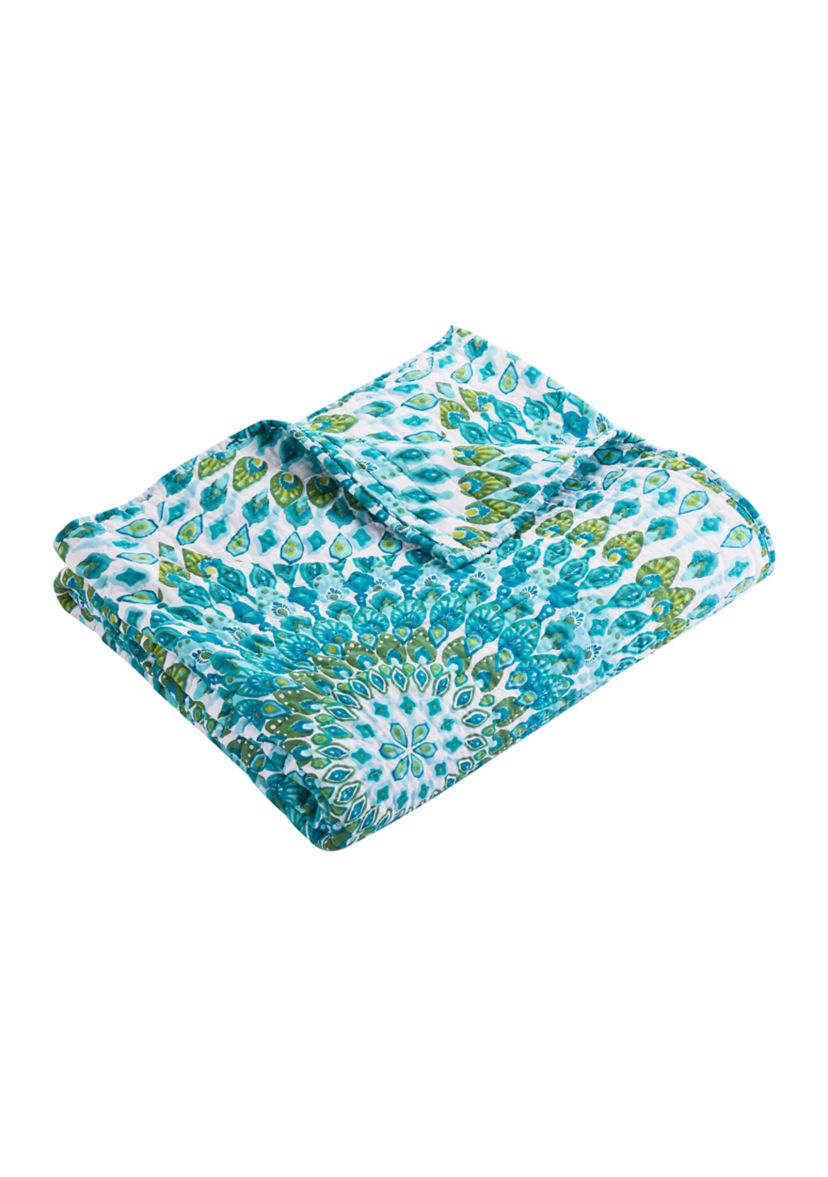 Mirage Teal Quilted Throw