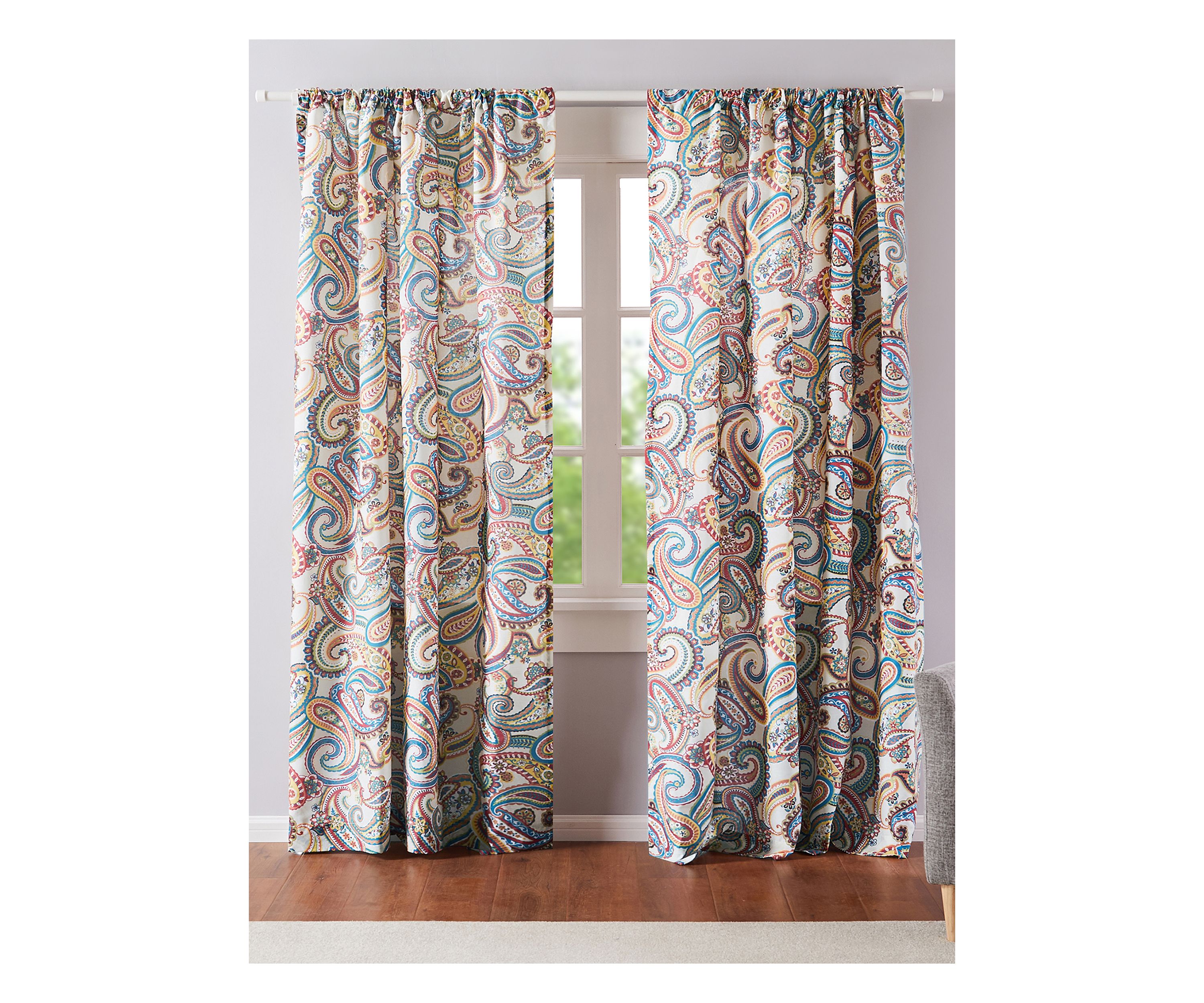  Alyssa Paisley Drape Panel - Set of 2