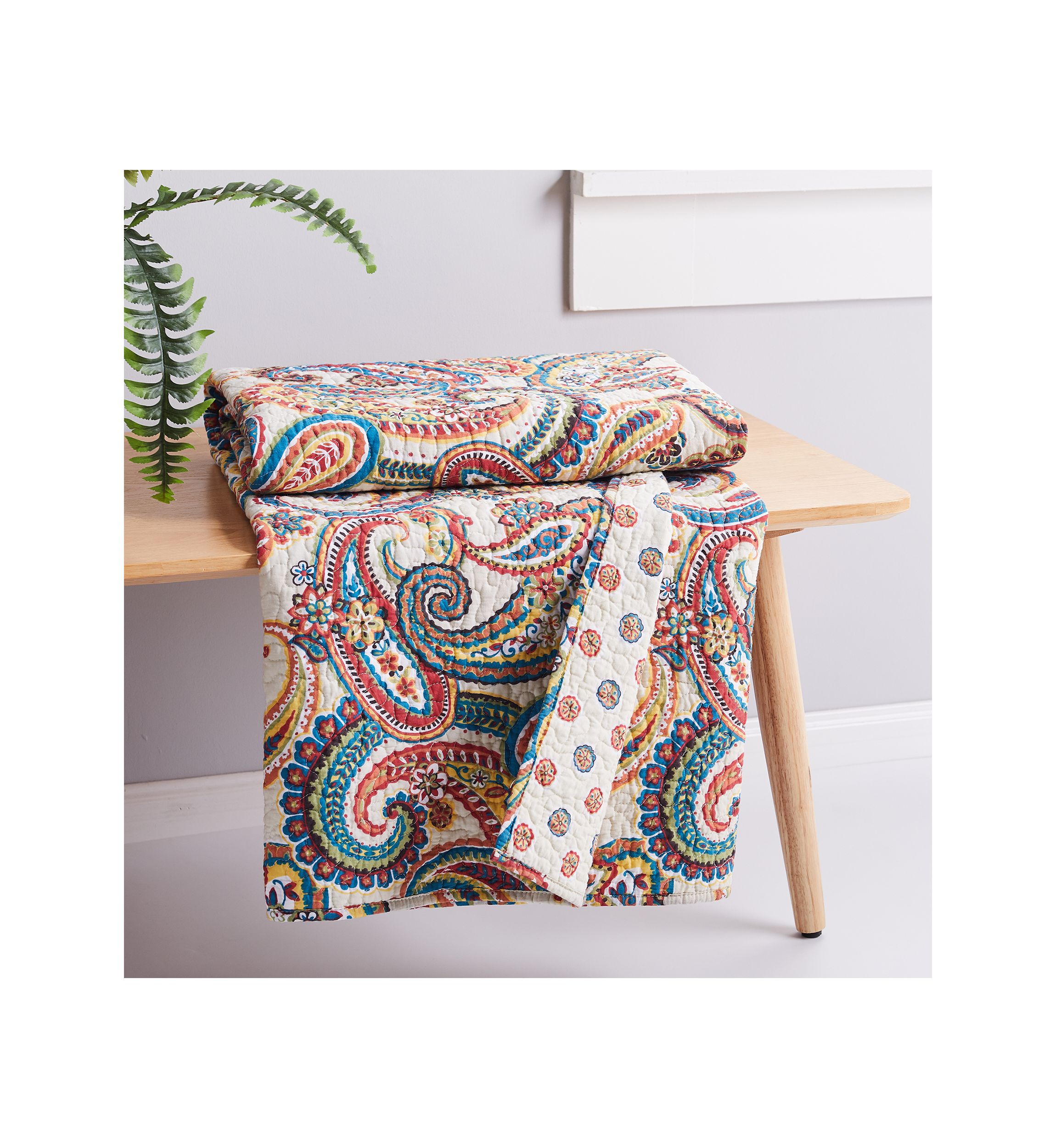 Alyssa Paisley Quilted Throw