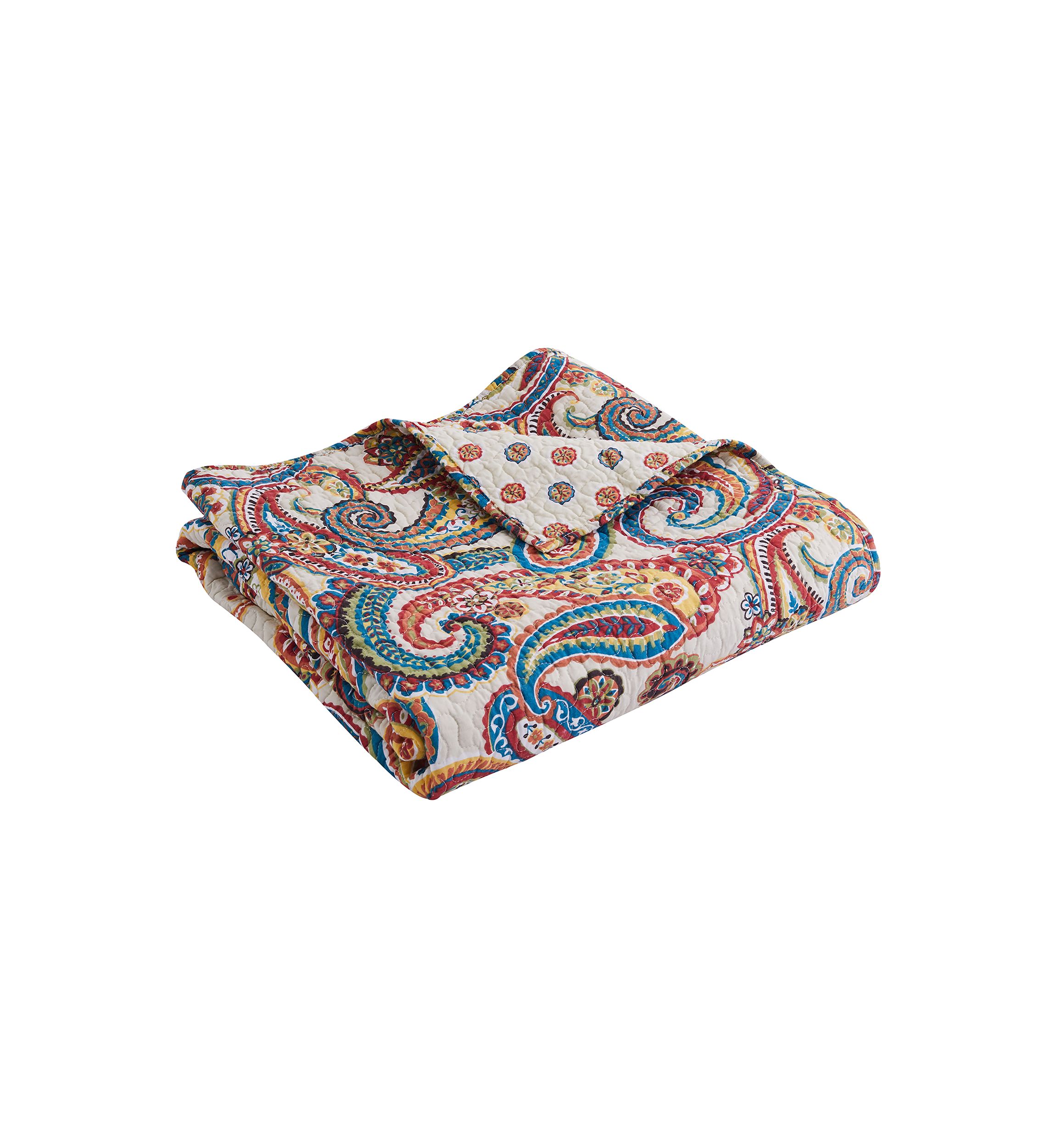 Alyssa Paisley Quilted Throw