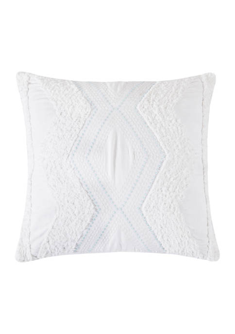 Levtex Blue Sea Chenille Tufted Pillow