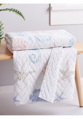 Blue Sea Quilted Throw