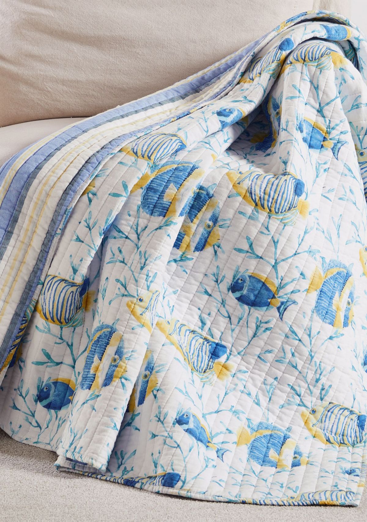 Tropical Sea Quilted Throw