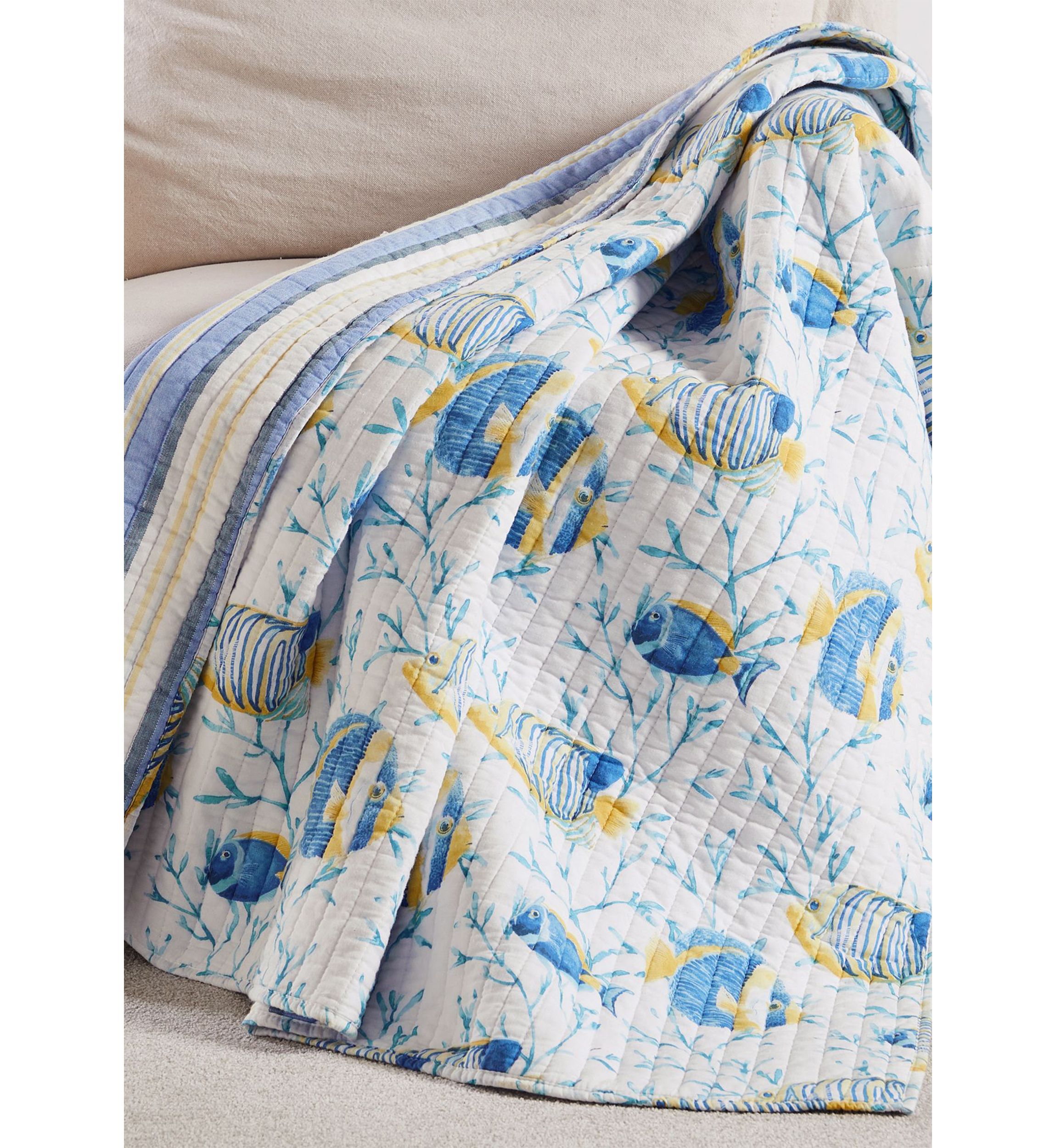 Tropical Sea Quilted Throw