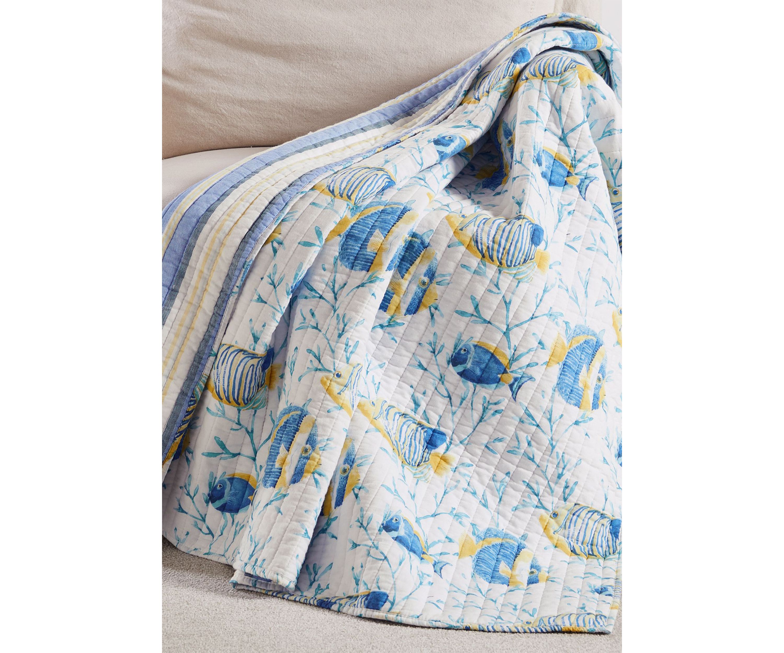 Tropical Sea Quilted Throw
