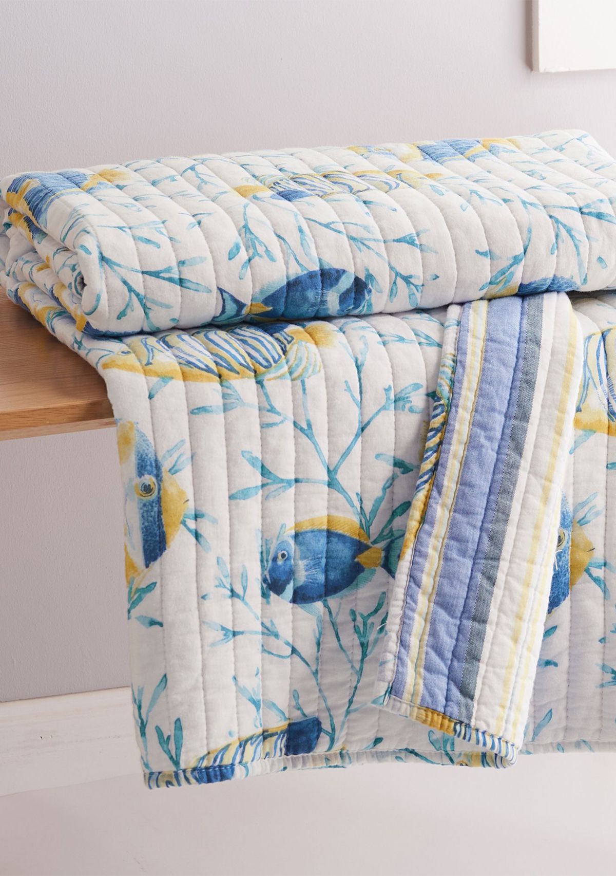 Tropical Sea Quilted Throw
