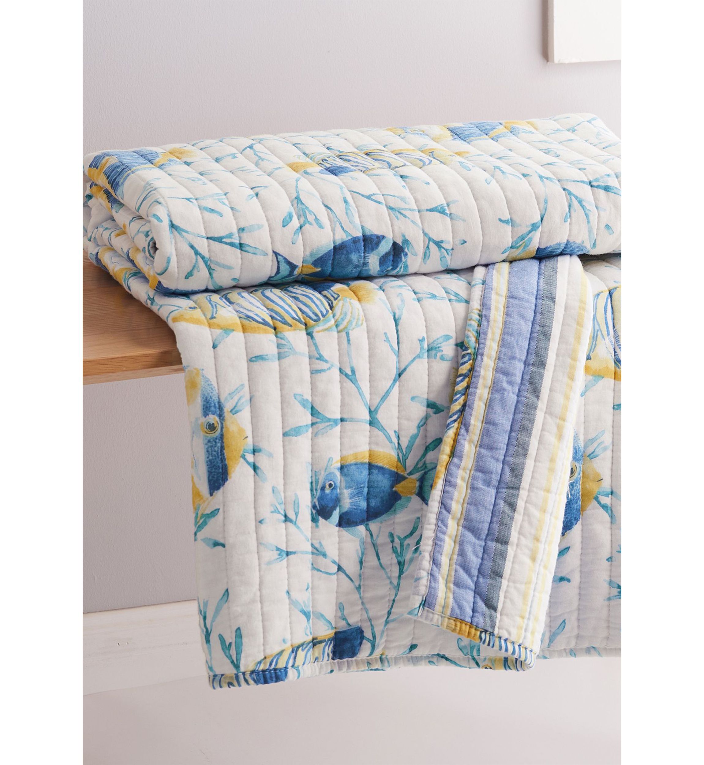 Tropical Sea Quilted Throw
