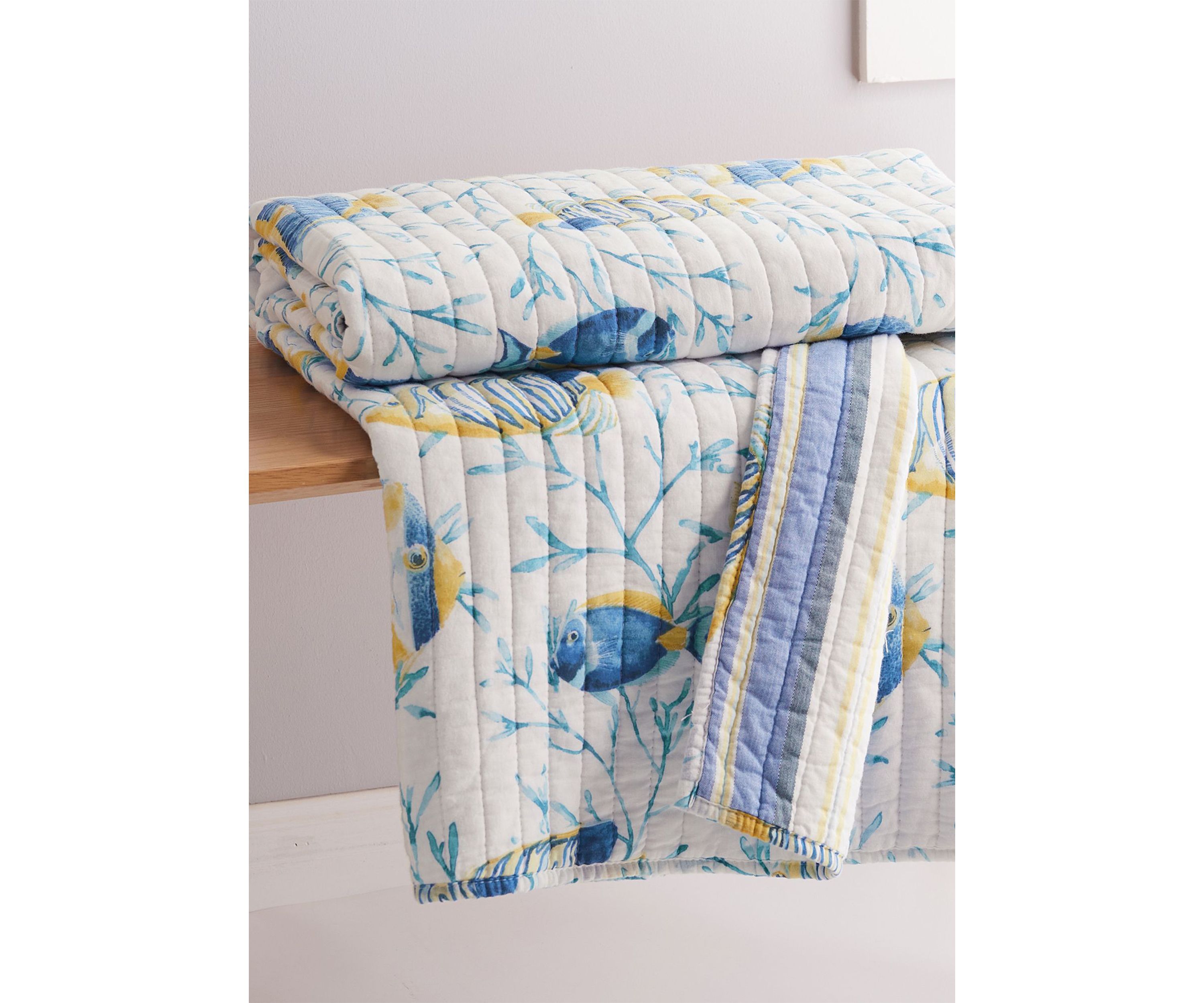 Tropical Sea Quilted Throw