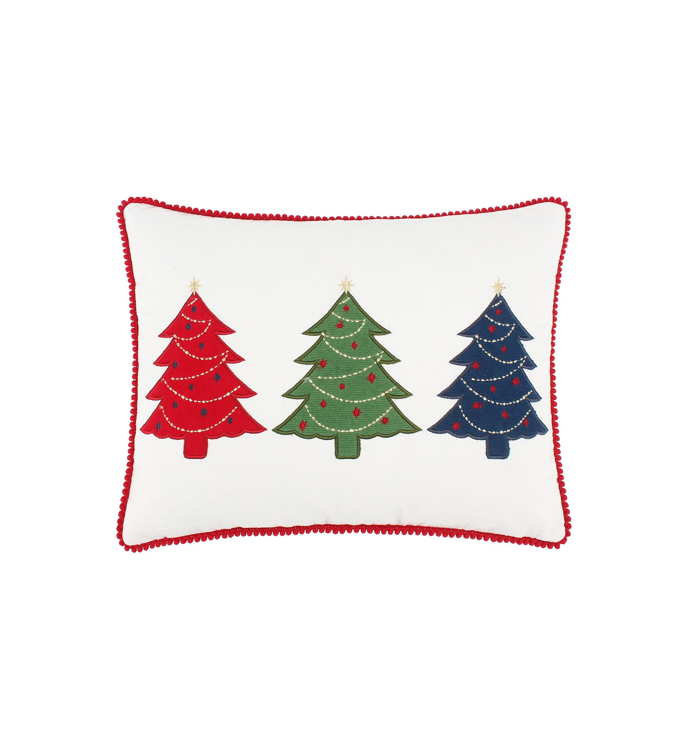 White Pine Festive Trees Pillow 14x18