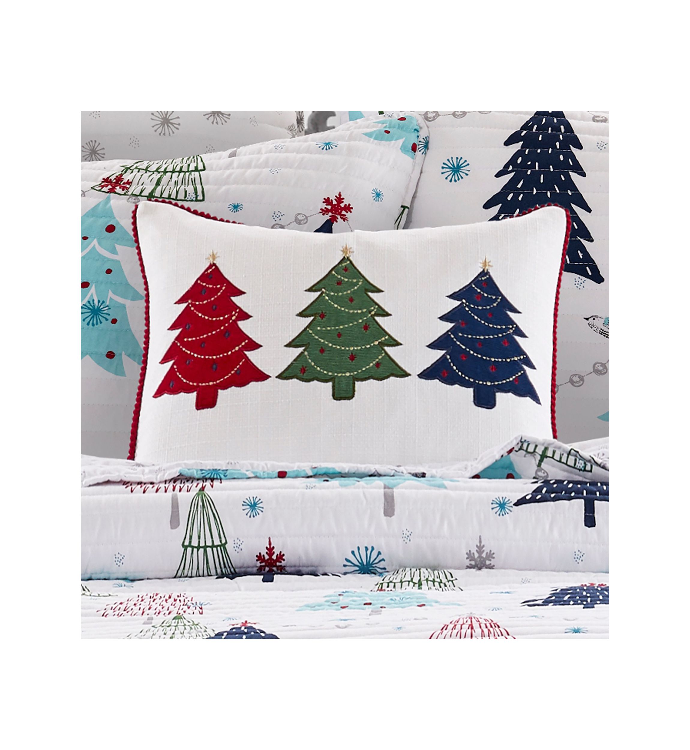 White Pine Festive Trees Pillow 14x18